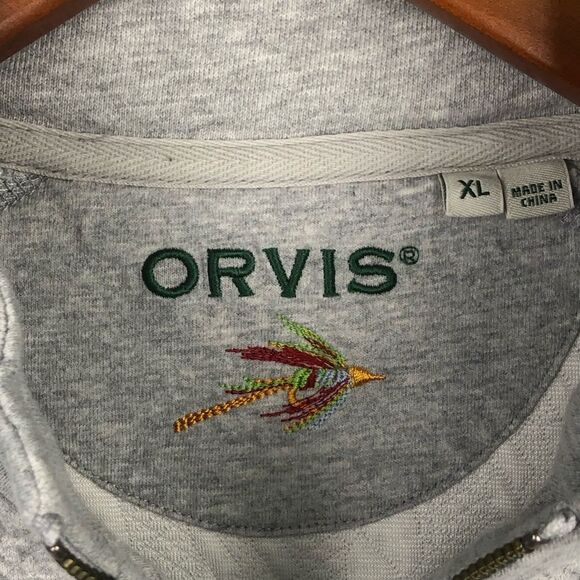 Orvis Gray Quarter Zip Pullover Men's Sz XL - Picture 3 of 10